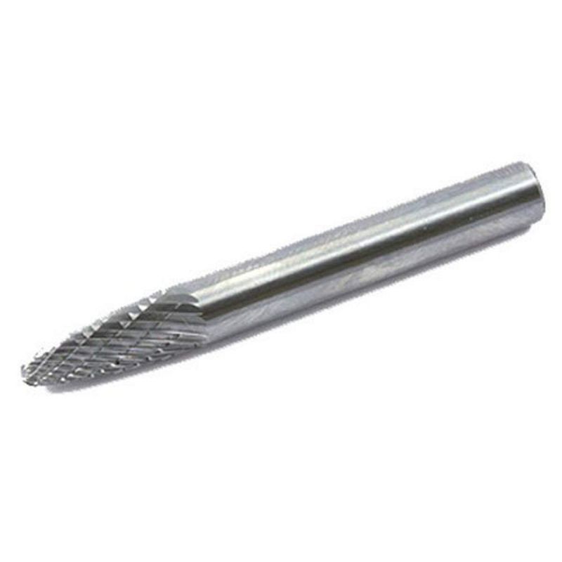 Forney 60124 Tungsten Carbide Burr with 1/4-Inch Shank, Tree Radius, 1/4-Inch