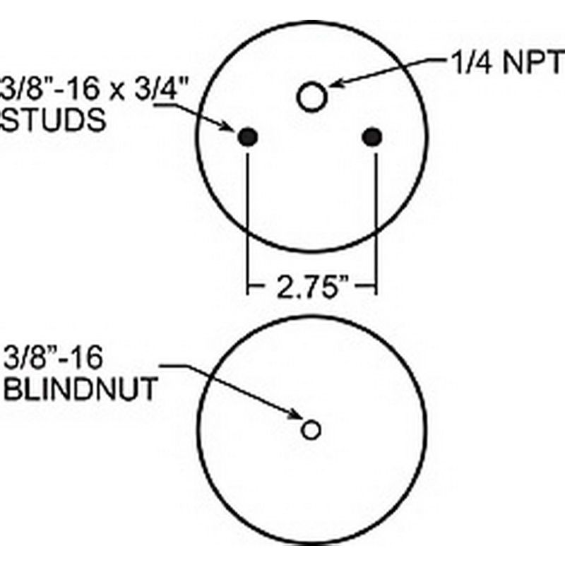 Firestone 6873 Ride-Rite Replacement Bellow 224C (For Kit PN 2040/1130/2601/2598/2580/2170) (W217606873)