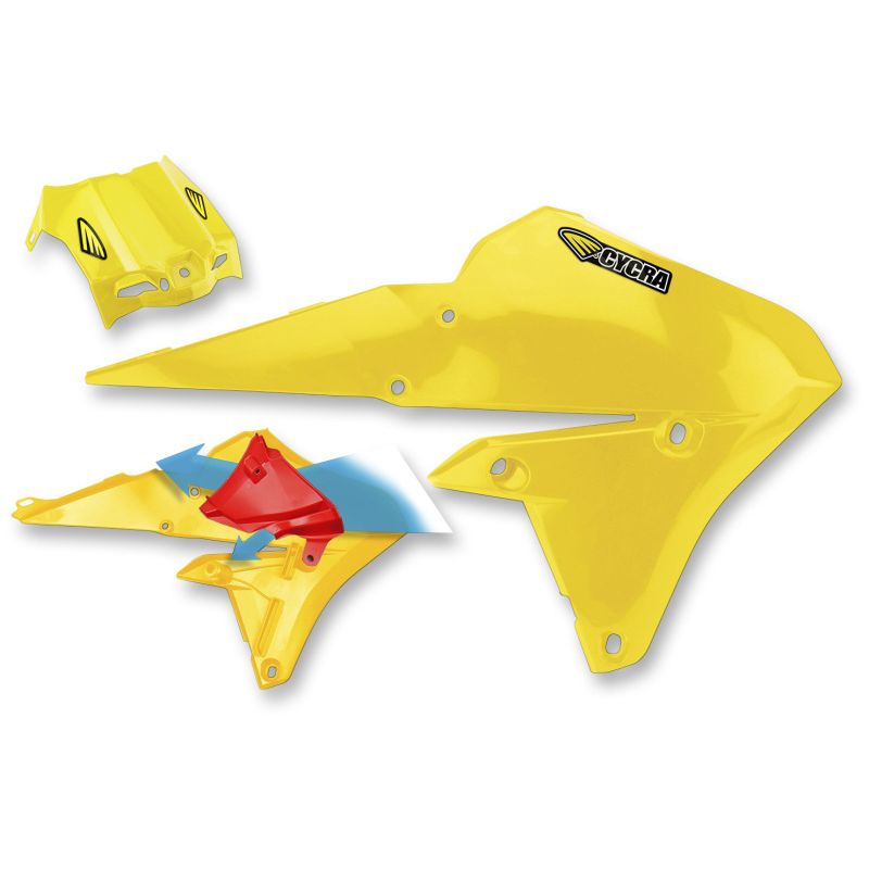 Cycra 1CYC-1778-66 14-18 Yamaha YZ250F/YZ450F/WR/FX Powerflow Intake Radiator Shrouds - Lightning Gold