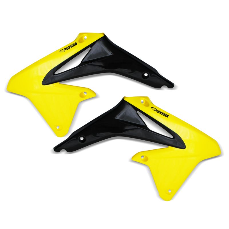Cycra 1CYC-1869-55 08-17 Suzuki RMZ-450 Powerflow Radiator Shrouds - Yellow