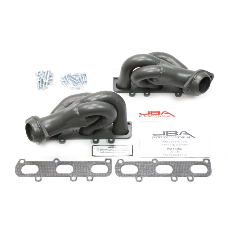 JBA 1618SJT 11-17 Ford Mustang 3.7L V6 1-5/8in Primary Ti Ctd Cat4Ward Header
