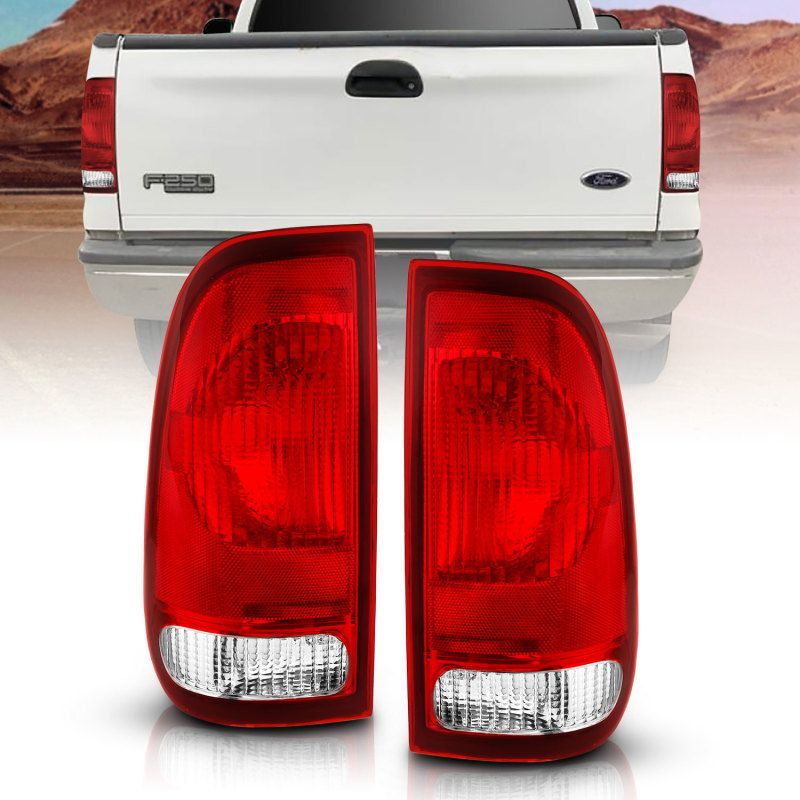 ANZO 311307 1997-2003 Ford F-150 Taillight Red/Clear Lens (OE Replacement)