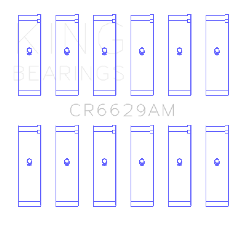 King Mitsubishi 181CI 3.0L 6G72 V6 / 152CI 2.5L 6G73 V6 (Size STD) Rod Bearing Set