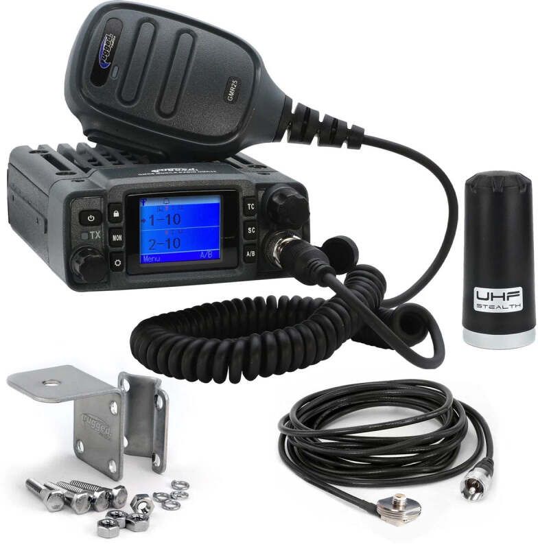 Rugged Radios RKL-GMR25 Radio Kit Lite - GMR25 Waterproof GMRS Mobile Radio with Stealth Antenna