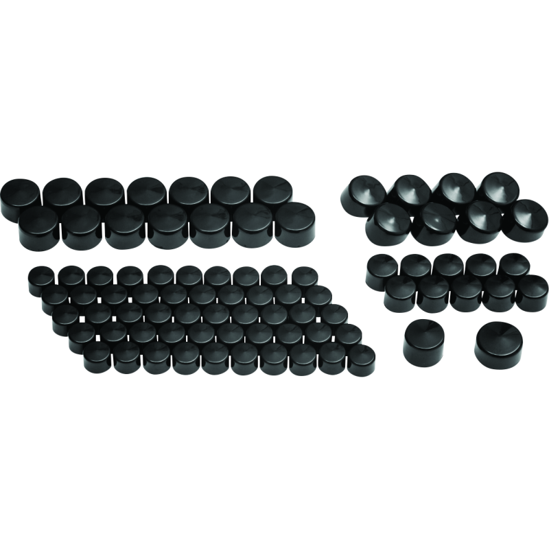 Kuryakyn 2452 Kool Kaps Engine Kit Twin Cam & Evolution Motors Gloss Black