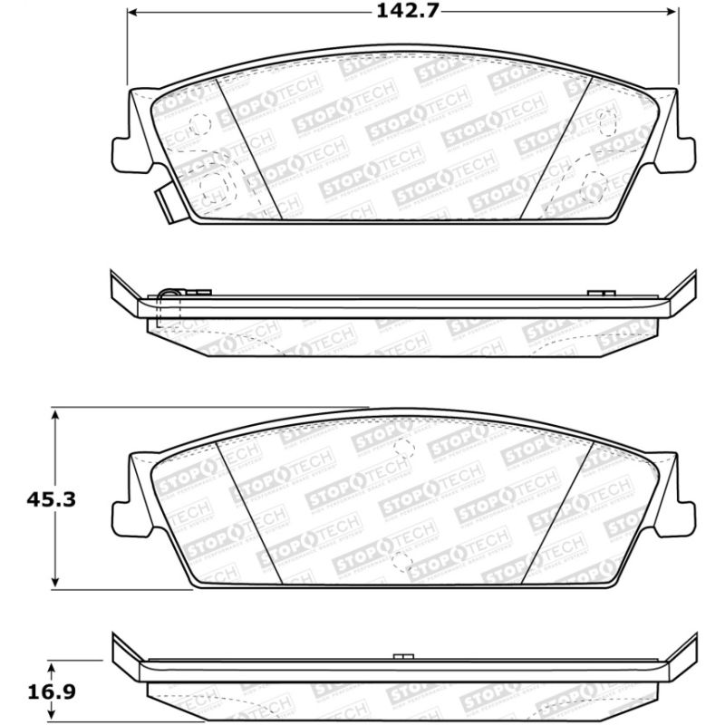 Stoptech 308.11940 Street Brake Pads