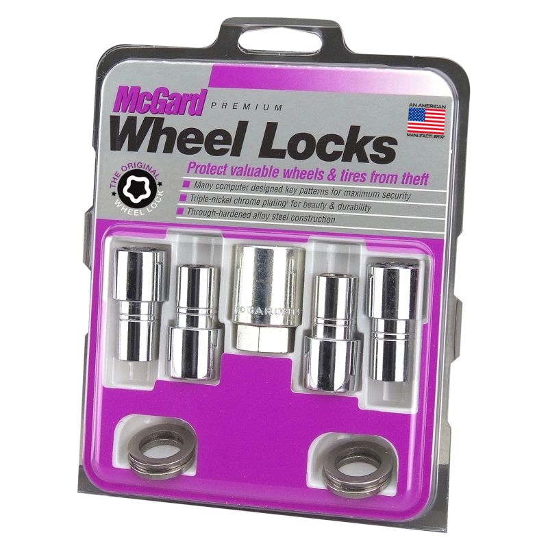 McGard 22140 Wheel Lock Nut Set - 4pk. (Long Shank Seat) 1/2-20 / 13/16 Hex / 1.75in. Length - Chrome
