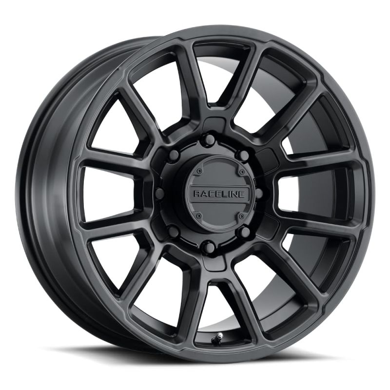 Raceline 950B Gauge 18x9in / 8x170 BP / 18mm Offset / 125.2mm Bore - Satin Black Wheel