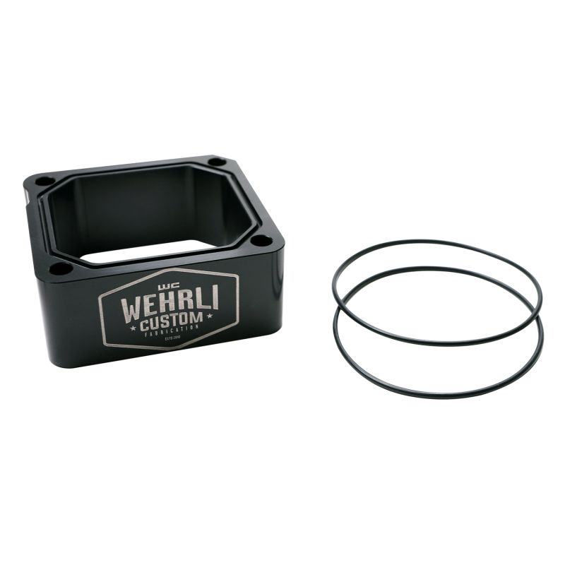 Wehrli WCF100338-BLKANO 98.5-07 Dodge 5.9L Cummins Billet Intake Spacer Kit - Black Anodized & Engraved Finish