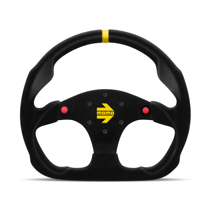 MOD 30 Steering Wheel Black Suede w/Buttons