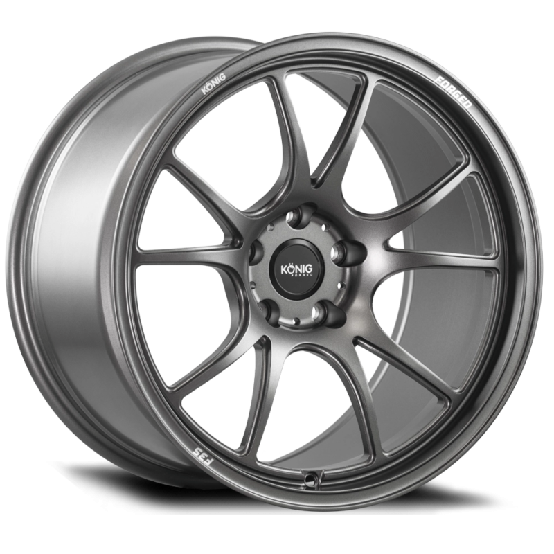 Konig F3SN851435G Forged F3S 18X9.5 5X114.3 ET35 Satin Charcoal Knurled Bead