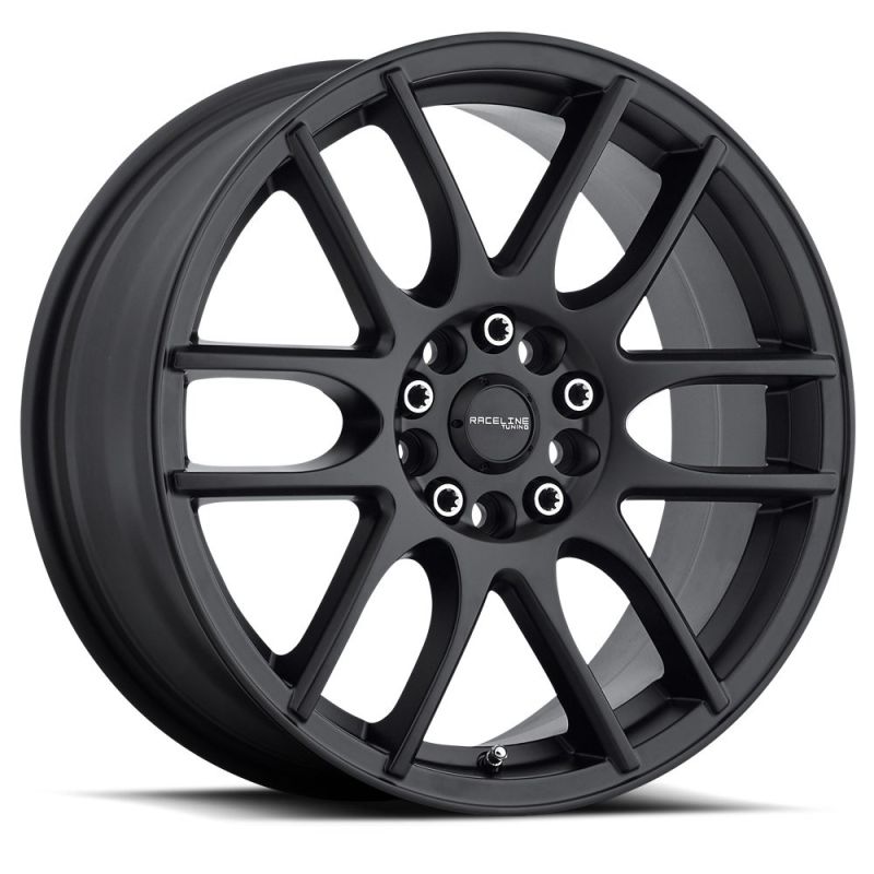 Raceline 141B Mystique 17x7.5in / 5x108/5x114.3 BP / 40mm Offset / 72.62mm Bore - Satin Black Wheel