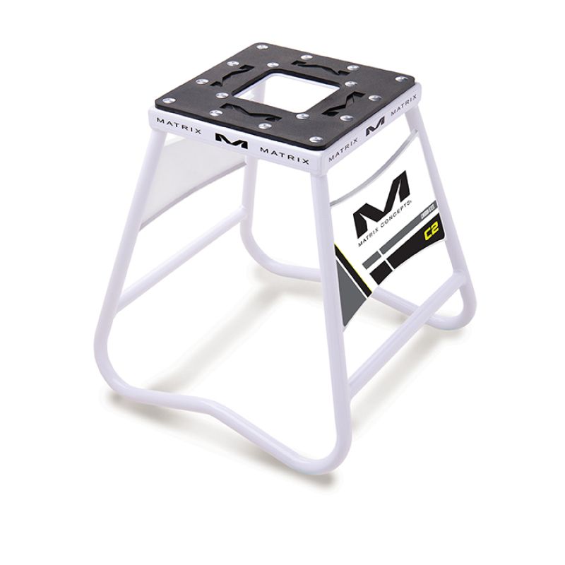 Matrix Concepts C2-100 C2 Steel Stand with Nameplate - White