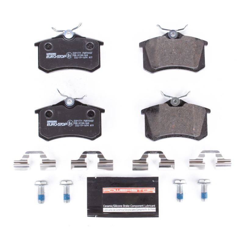 PowerStop ESP1771 EuroStop ECE-R90 Certified Brake Pad Set