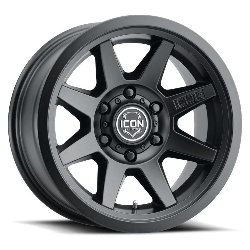 ICON 1917858347SB Rebound 17x8.5 6x5.5 0mm Offset 4.75in BS 106.1mm Bore Satin Black Wheel