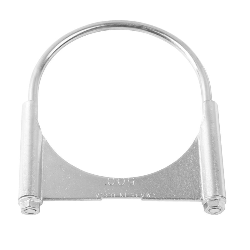 AP Exhaust T500Z 5" Heavy Duty Guillotine U-Bolt Exhaust Clamp w/Flange Nuts - Zinc Plated Steel