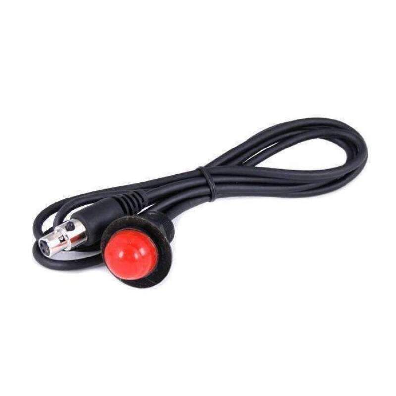 Rugged Radios PTT-HM-SC Hole Mount Push to Talk Cable (PTT) with 48 Straight Cord for Intercoms