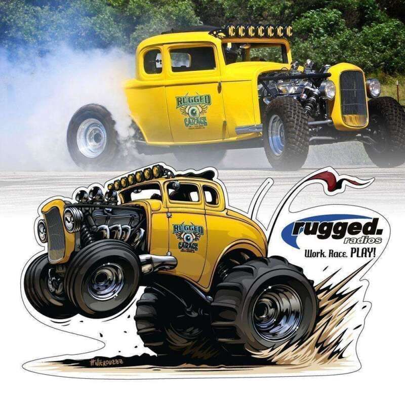 Rugged Radios STICKER-RUGGED32-NI 32 Die Cut Sticker