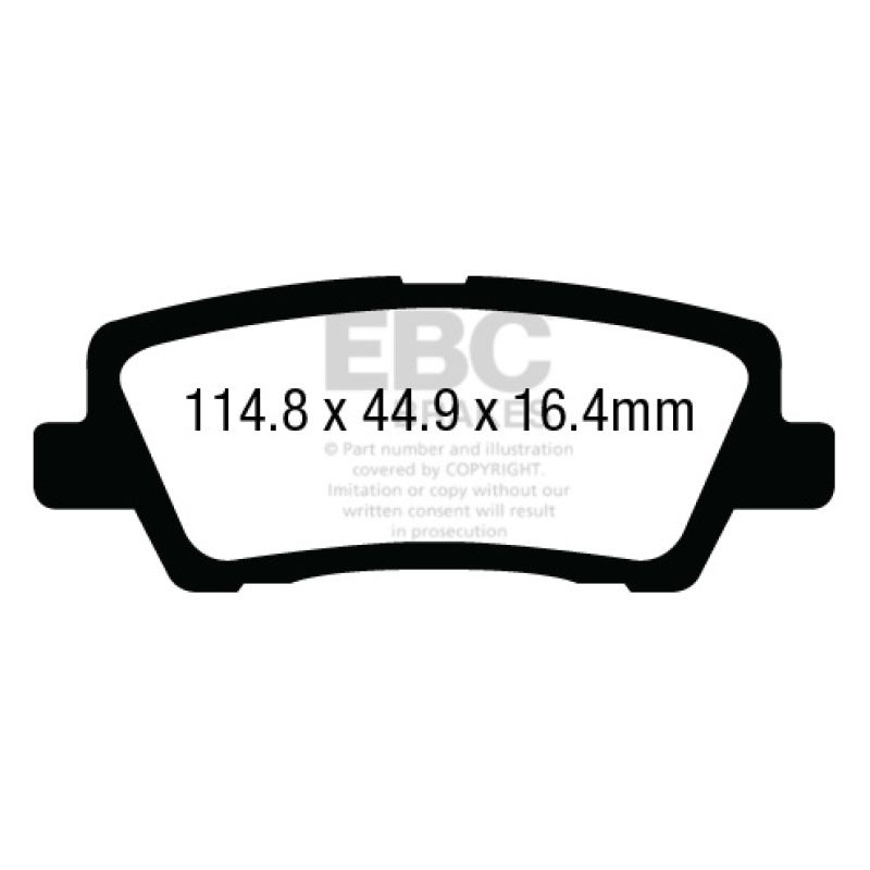 EBC DP43012R 12+ Cadillac ATS 2.0 Turbo Yellowstuff Rear Brake Pads