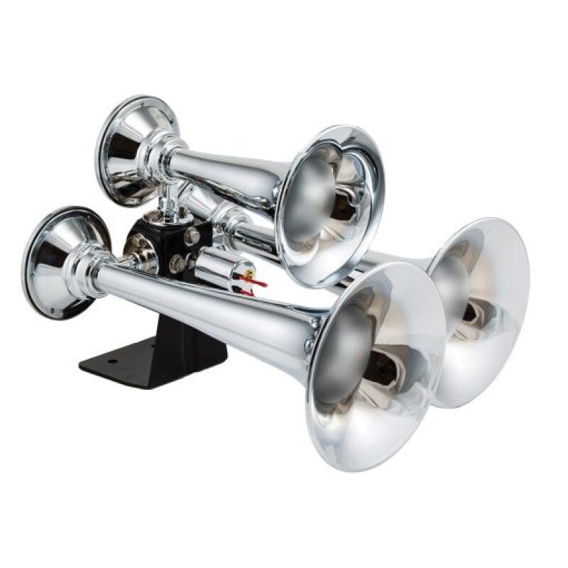 Kleinn Air Horns 500 Kleinn Chrome Triple Horn/ 13.5In/11.75In/8.5In- Chrome-Plated High Impact ABS