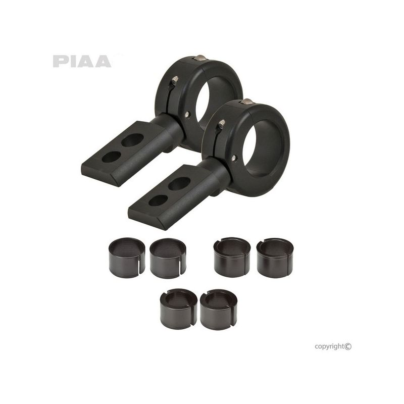 PIAA DE74000 Piaa DE74000 7/8"-1.25" L-Bracket, (Twin Pack), Black, One Size