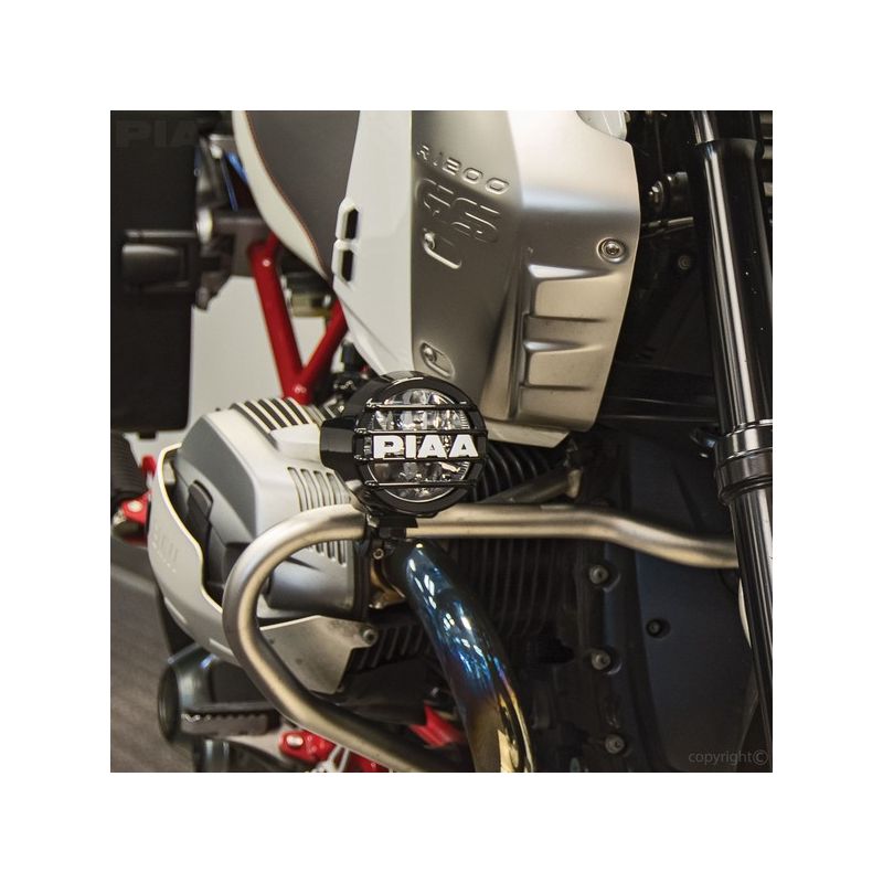 PIAA 74000 Piaa 74000 7/8"-1.25" L-Bracket, (Twin Pack), Black, One Size