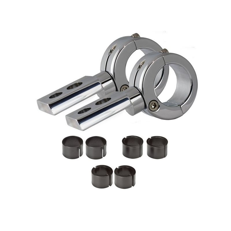 PIAA 74005 PIAA 360 Chrome Universal Mounting Bracket Kit, Fits 0.75"/1"/1.125"/1.25" Bars