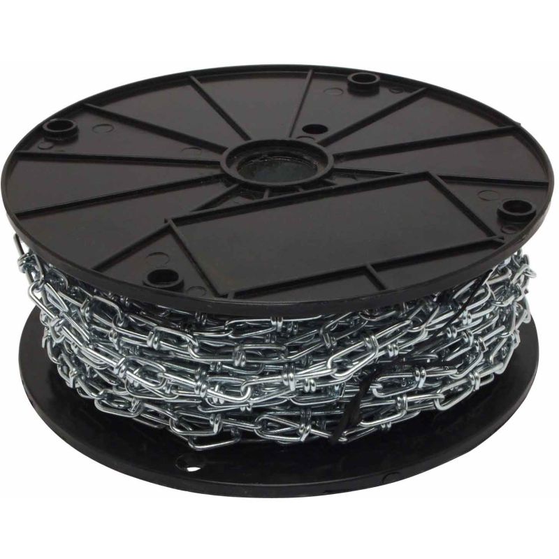 Forney 70421 Double Loop Chain, 3 mm by 100 Feet - Durable and Versatile All-Purpose Chain for Home and Industrial Use
