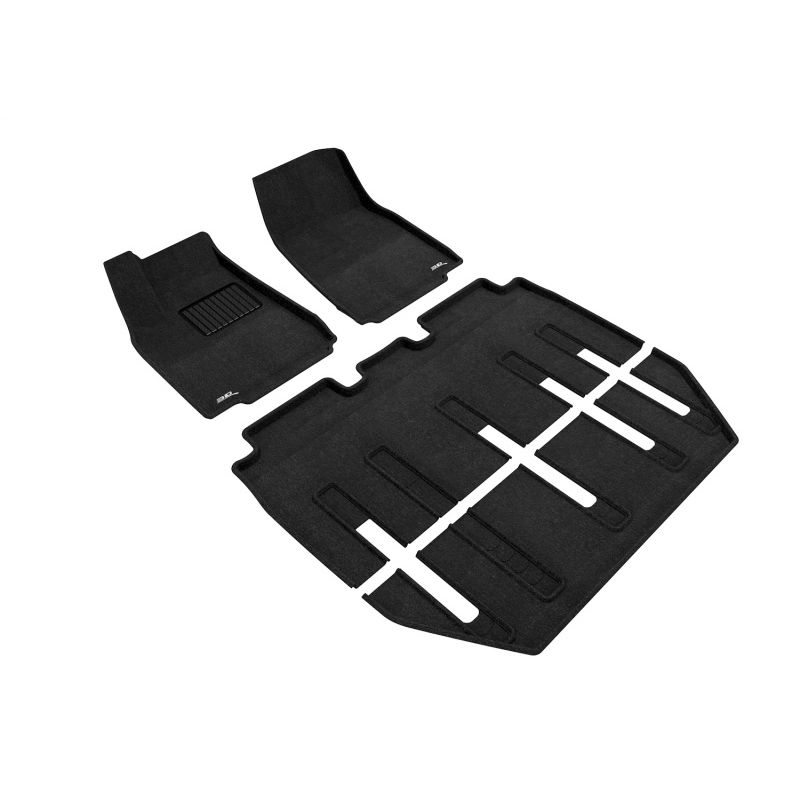 3D MAXpider L1TL00504709 17-21 Tesla Model X Folding 7-Seat Elegant Black R1 R2 R3