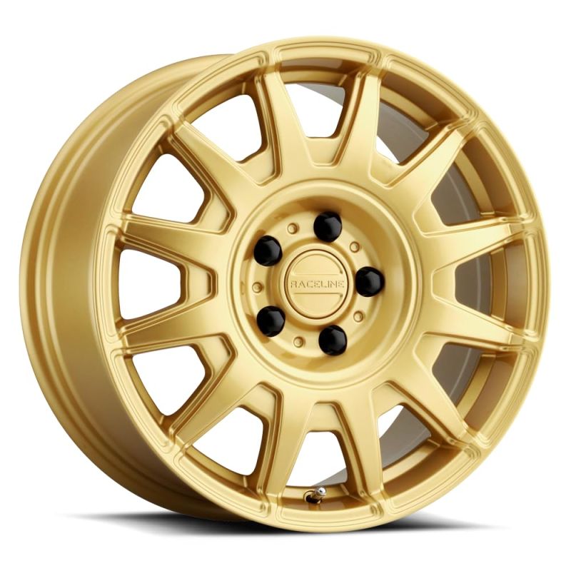 Raceline 401GD Aero 17x8in / 5x114.3 BP / 40mm Offset / 72.62mm Bore - Gloss Gold Wheel