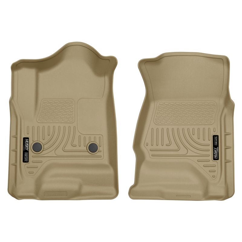Husky Liners 14 Chevrolet Silverado 1500/GMC Sierra 1500 WeatherBeater Tan Front Floor Liners