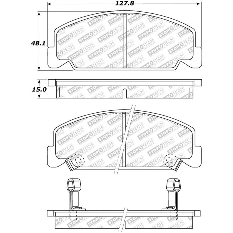Stoptech 305.02730 Street Select Brake Pads - Front