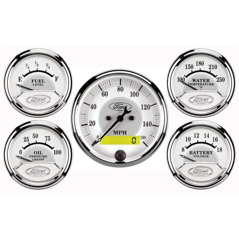 AutoMeter 880087 GAUGE KIT, 5 PC., 3 1/8" & 2 1/16", ELEC. SPEEDOMETER, FORD MASTERPIECE