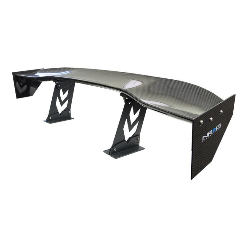 NRG Carbon Fiber Spoiler - Universal (59in.) NRG Logo Large End Plates