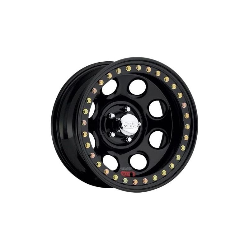 Raceline RT81 Rock 8 15x8in / 6x139.7 BP / -19mm Offset / 107.95mm Bore - Gloss Black Beadlock Wheel
