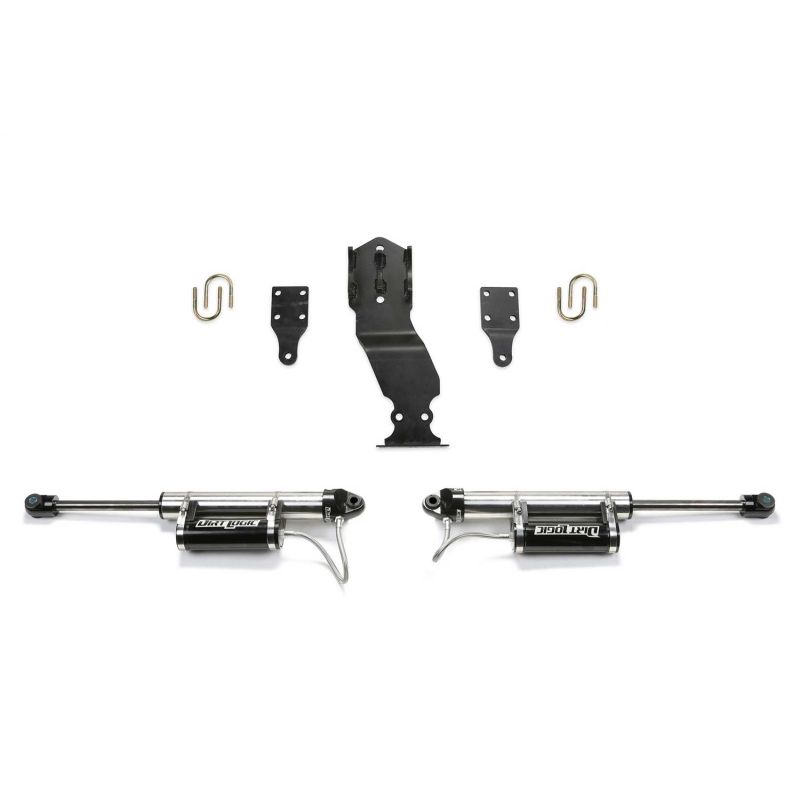 Fabtech FTS22304 17-21 Ford F250/F350 4WD Dual Steering Stabilizer System w/DL 2.25 Resi Shocks