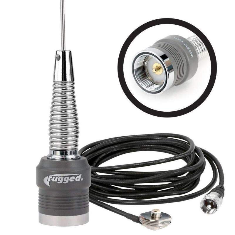 Rugged Radios ANT-SPARE-KIT-V VHF Antenna Kit with 1/2 Wave No Ground Plane (NGP) Antenna & NMO Mount