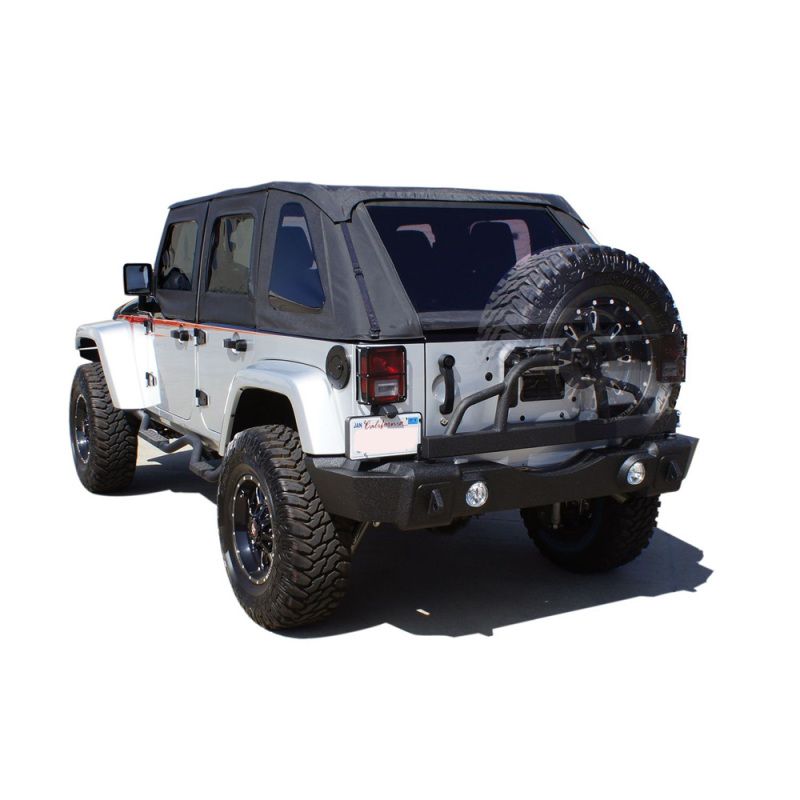 Rampage 88606 2007-2018 Jeep Wrangler(JK) Recovery Bumper Rear - Black