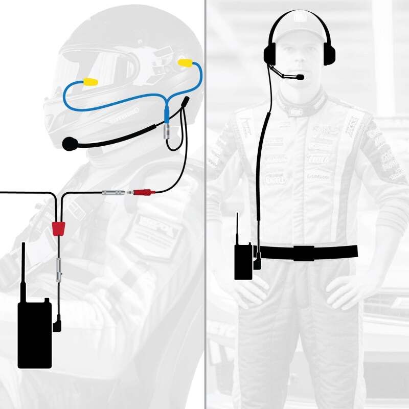 Rugged Radios NASCAR-RDH-U NASCAR and IMSA Racing Comm System NASCAR / RDH16 / Black