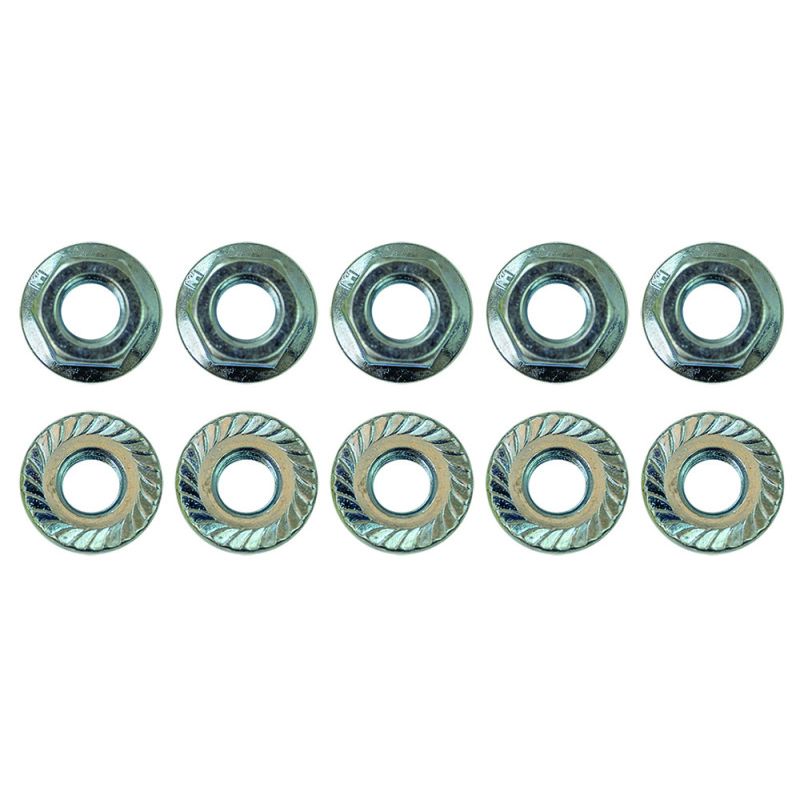 Moroso 38838 5/16in-24 Serrated Zinc Flange Nut  - 10 Pack