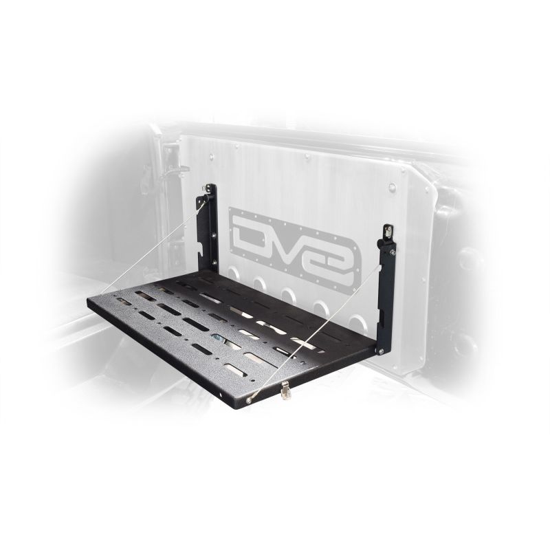 DV8 Jeep JK Tailgate Mounted Table (Trail Table) - Black