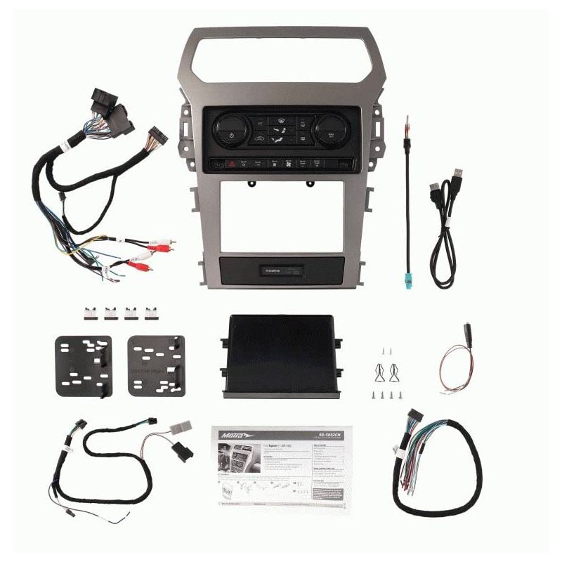 Metra 99-5852CH Ford Explorer 11-15(w/sngl-zone climate cntrl)-Turbo Tactile Radio Install kits