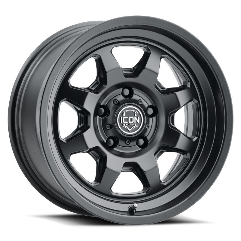 ICON 8117857345SB Nuevo 17 X 8.5 5 X 5 6mm Offset 4.5in BS Satin Black