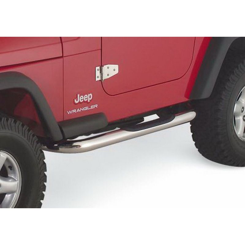 Rampage 1987-1995 Jeep Wrangler(YJ) 3 Inch Round Nerf Bar - Polished