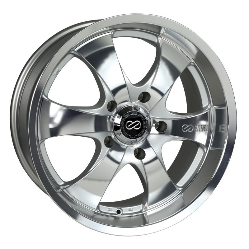 Enkei 482-780-7310MF M6 Universal Truck & SUV 17x8 10mm Offset 5x127 Bolt Pattern 71.6mm Bore Mirror Finish Wheel