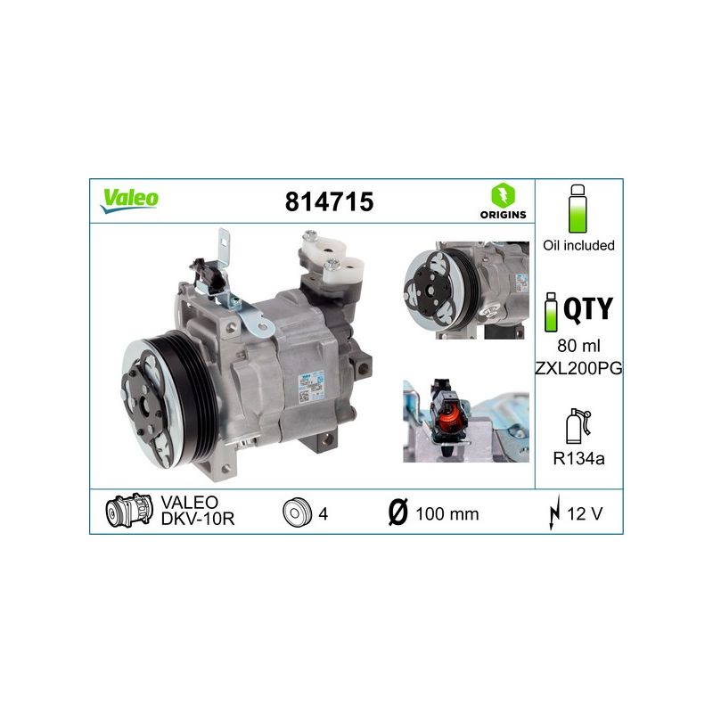 Valeo 814715 2008-2011 Subaru Forester Compressor