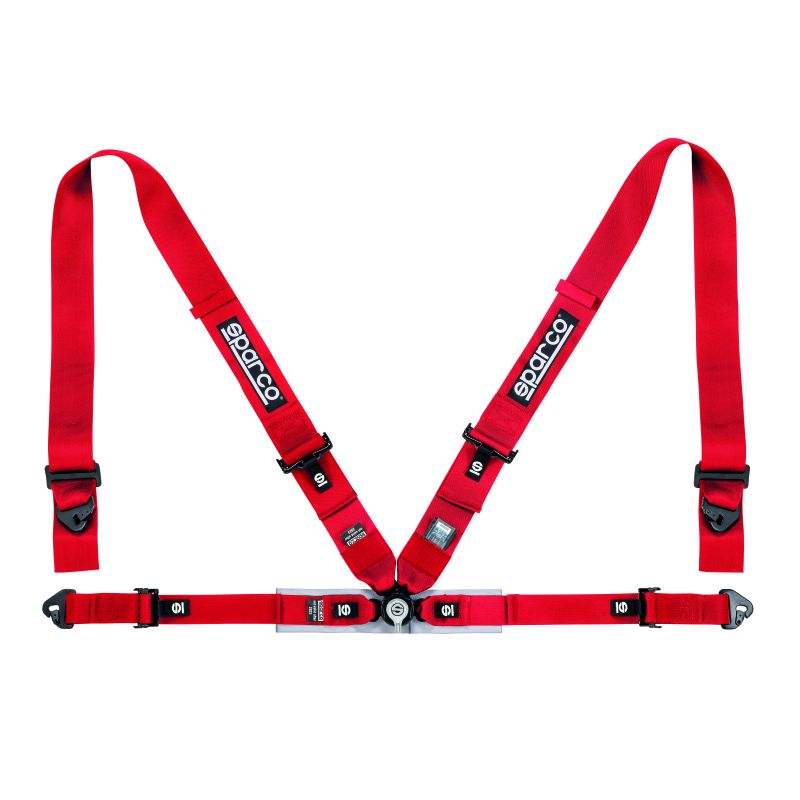 Sparco Belt 4Pt 3in/2in Competition Harness - Red