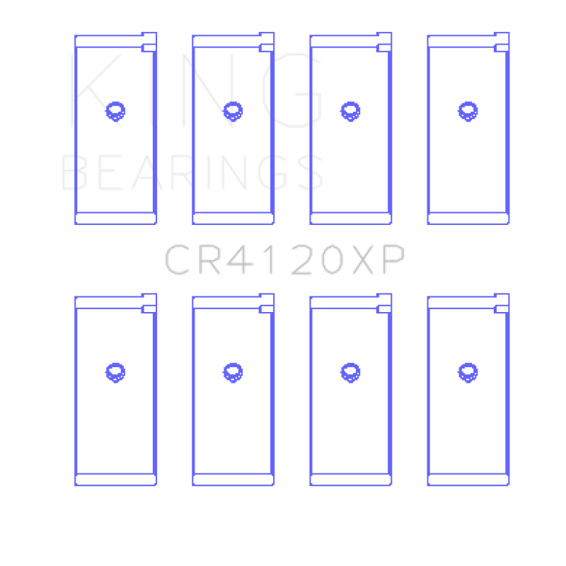 King Engine Bearings CR4120XP0.25 King Mitsubishi 4G63/4G64 7 Bolt 2nd Gen DSM and EVO I-IX (Size 0.25mm) Performance Rod Bearing Set