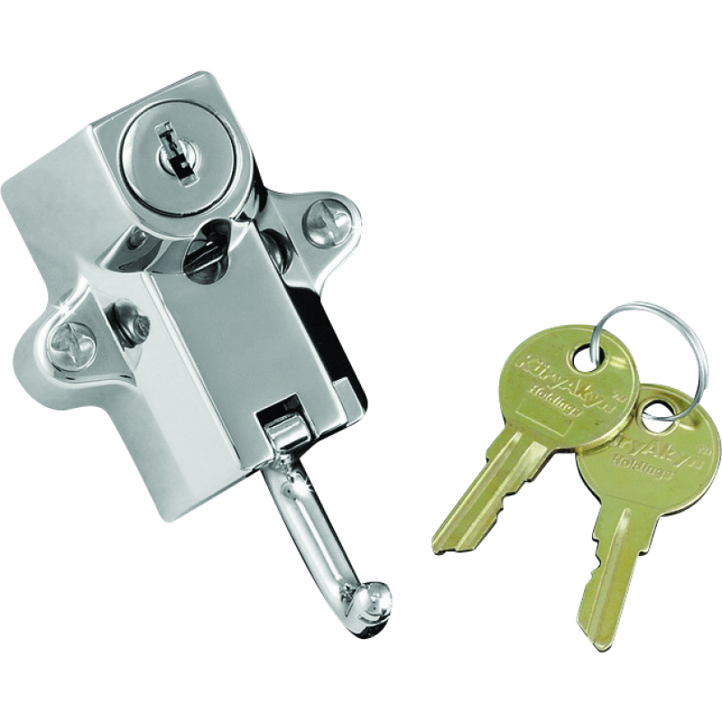Kuryakyn 4220 Universal Helmet Lock 7/8in-1-1/4in Mount Chrome
