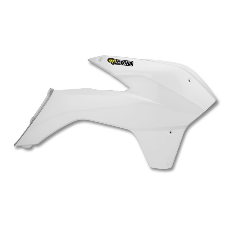 Cycra 1CYC-1899-42 13-15 KTM 125 SX Powerflow Radiator Shrouds - White